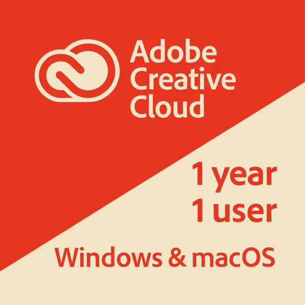 adobecreativecloud-sora.webp Creative Cloud I 1 year I 1 user I Windows & MacOS I